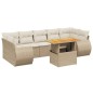 vidaXL 8-tlg. Garten-Sofagarnitur mit Kissen Beige Poly Rattan vidaXL 8-tlg. Garten-Sofagarnitur mit Kissen Beige Poly Rattan