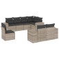 vidaXL 8-tlg. Garten-Sofagarnitur mit Kissen Hellgrau Poly Rattan vidaXL 8-tlg. Garten-Sofagarnitur mit Kissen Hellgrau Poly Rattan