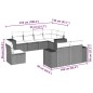 vidaXL 8-tlg. Garten-Sofagarnitur mit Kissen Hellgrau Poly Rattan vidaXL 8-tlg. Garten-Sofagarnitur mit Kissen Hellgrau Poly Rattan