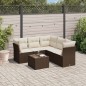 vidaXL 6-tlg. Garten-Sofagarnitur mit Kissen Braun Poly Rattan vidaXL 6-tlg. Garten-Sofagarnitur mit Kissen Braun Poly Rattan