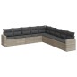 vidaXL 9-tlg. Garten-Sofagarnitur mit Kissen Hellgrau Poly Rattan vidaXL 9-tlg. Garten-Sofagarnitur mit Kissen Hellgrau Poly Rattan