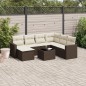 vidaXL 8-tlg. Garten-Sofagarnitur mit Kissen Braun Poly Rattan vidaXL 8-tlg. Garten-Sofagarnitur mit Kissen Braun Poly Rattan