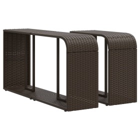 vidaXL Outdoor-Rgale 2 Stk. Braun Poly Rattan