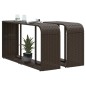 vidaXL Outdoor-Rgale 2 Stk. Braun Poly Rattan vidaXL Outdoor-Rgale 2 Stk. Braun Poly Rattan