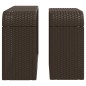 vidaXL Outdoor-Rgale 2 Stk. Braun Poly Rattan vidaXL Outdoor-Rgale 2 Stk. Braun Poly Rattan