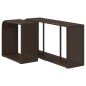 vidaXL Outdoor-Rgale 2 Stk. Braun Poly Rattan vidaXL Outdoor-Rgale 2 Stk. Braun Poly Rattan