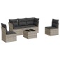 vidaXL 6-tlg. Garten-Sofagarnitur mit Kissen Hellgrau Poly Rattan vidaXL 6-tlg. Garten-Sofagarnitur mit Kissen Hellgrau Poly Rattan
