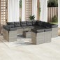 vidaXL 14-tlg. Garten-Sofagarnitur mit Kissen Hellgrau Poly Rattan vidaXL 14-tlg. Garten-Sofagarnitur mit Kissen Hellgrau Poly Rattan