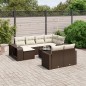 vidaXL 11-tlg. Garten-Sofagarnitur mit Kissen Braun Poly Rattan vidaXL 11-tlg. Garten-Sofagarnitur mit Kissen Braun Poly Rattan