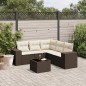vidaXL 6-tlg. Garten-Sofagarnitur mit Kissen Braun Poly Rattan vidaXL 6-tlg. Garten-Sofagarnitur mit Kissen Braun Poly Rattan