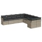 vidaXL 10-tlg. Garten-Sofagarnitur mit Kissen Hellgrau Poly Rattan vidaXL 10-tlg. Garten-Sofagarnitur mit Kissen Hellgrau Poly Rattan