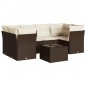 vidaXL 7-tlg. Garten-Sofagarnitur mit Kissen Braun Poly Rattan vidaXL 7-tlg. Garten-Sofagarnitur mit Kissen Braun Poly Rattan