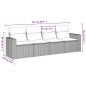 vidaXL 4-tlg. Garten-Sofagarnitur mit Kissen Hellgrau Poly Rattan vidaXL 4-tlg. Garten-Sofagarnitur mit Kissen Hellgrau Poly Rattan