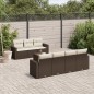 vidaXL 8-tlg. Garten-Sofagarnitur mit Kissen Braun Poly Rattan vidaXL 8-tlg. Garten-Sofagarnitur mit Kissen Braun Poly Rattan