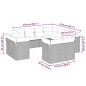 vidaXL 11-tlg. Garten-Sofagarnitur mit Kissen Hellgrau Poly Rattan vidaXL 11-tlg. Garten-Sofagarnitur mit Kissen Hellgrau Poly Rattan
