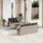vidaXL 6-tlg. Garten-Sofagarnitur mit Kissen Hellgrau Poly Rattan vidaXL 6-tlg. Garten-Sofagarnitur mit Kissen Hellgrau Poly Rattan