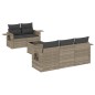 vidaXL 6-tlg. Garten-Sofagarnitur mit Kissen Hellgrau Poly Rattan vidaXL 6-tlg. Garten-Sofagarnitur mit Kissen Hellgrau Poly Rattan