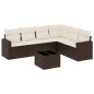 vidaXL 7-tlg. Garten-Sofagarnitur mit Kissen Braun Poly Rattan vidaXL 7-tlg. Garten-Sofagarnitur mit Kissen Braun Poly Rattan