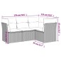 vidaXL 4-tlg. Garten-Sofagarnitur mit Kissen Hellgrau Poly Rattan vidaXL 4-tlg. Garten-Sofagarnitur mit Kissen Hellgrau Poly Rattan
