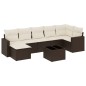 vidaXL 8-tlg. Garten-Sofagarnitur mit Kissen Braun Poly Rattan vidaXL 8-tlg. Garten-Sofagarnitur mit Kissen Braun Poly Rattan