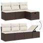 vidaXL 7-tlg. Garten-Sofagarnitur mit Kissen Braun Poly Rattan vidaXL 7-tlg. Garten-Sofagarnitur mit Kissen Braun Poly Rattan