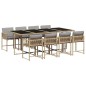 vidaXL 9-tlg. Garten-Essgruppe mit Kissen Beigemischung Poly Rattan vidaXL 9-tlg. Garten-Essgruppe mit Kissen Beigemischung Poly Rattan