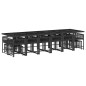 vidaXL 17-tlg. Garten-Essgruppe mit Kissen Schwarz Poly Rattan vidaXL 17-tlg. Garten-Essgruppe mit Kissen Schwarz Poly Rattan