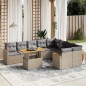 vidaXL 10-tlg. Garten-Sofagarnitur mit Kissen Beige Poly Rattan vidaXL 10-tlg. Garten-Sofagarnitur mit Kissen Beige Poly Rattan