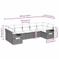 vidaXL 7-tlg. Garten-Sofagarnitur mit Kissen Hellgrau Poly Rattan vidaXL 7-tlg. Garten-Sofagarnitur mit Kissen Hellgrau Poly Rattan