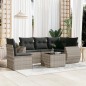 vidaXL 6-tlg. Garten-Sofagarnitur mit Kissen Hellgrau Poly Rattan vidaXL 6-tlg. Garten-Sofagarnitur mit Kissen Hellgrau Poly Rattan