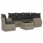 vidaXL 6-tlg. Garten-Sofagarnitur mit Kissen Hellgrau Poly Rattan vidaXL 6-tlg. Garten-Sofagarnitur mit Kissen Hellgrau Poly Rattan