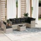 vidaXL 7-tlg. Garten-Sofagarnitur mit Kissen Hellgrau Poly Rattan vidaXL 7-tlg. Garten-Sofagarnitur mit Kissen Hellgrau Poly Rattan