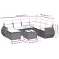 vidaXL 8-tlg. Garten-Sofagarnitur mit Kissen Braun Poly Rattan
