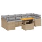 vidaXL 8-tlg. Garten-Sofagarnitur mit Kissen Beige Poly Rattan vidaXL 8-tlg. Garten-Sofagarnitur mit Kissen Beige Poly Rattan