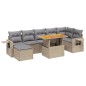vidaXL 8-tlg. Garten-Sofagarnitur mit Kissen Beige Poly Rattan vidaXL 8-tlg. Garten-Sofagarnitur mit Kissen Beige Poly Rattan