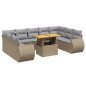 vidaXL 10-tlg. Garten-Sofagarnitur mit Kissen Beige Poly Rattan vidaXL 10-tlg. Garten-Sofagarnitur mit Kissen Beige Poly Rattan