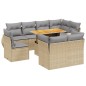 vidaXL 9-tlg. Garten-Sofagarnitur mit Kissen Beige Poly Rattan vidaXL 9-tlg. Garten-Sofagarnitur mit Kissen Beige Poly Rattan