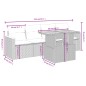 vidaXL 5-tlg. Garten-Sofagarnitur mit Kissen Beige Poly Rattan vidaXL 5-tlg. Garten-Sofagarnitur mit Kissen Beige Poly Rattan