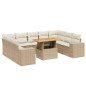 vidaXL 10-tlg. Garten-Sofagarnitur mit Kissen Beige Poly Rattan vidaXL 10-tlg. Garten-Sofagarnitur mit Kissen Beige Poly Rattan