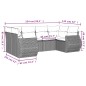 vidaXL 6-tlg. Garten-Sofagarnitur mit Kissen Braun Poly Rattan vidaXL 6-tlg. Garten-Sofagarnitur mit Kissen Braun Poly Rattan