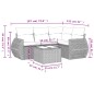 vidaXL 5-tlg. Garten-Sofagarnitur mit Kissen Braun Poly Rattan vidaXL 5-tlg. Garten-Sofagarnitur mit Kissen Braun Poly Rattan