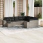 vidaXL 10-tlg. Garten-Sofagarnitur mit Kissen Hellgrau Poly Rattan vidaXL 10-tlg. Garten-Sofagarnitur mit Kissen Hellgrau Poly Rattan