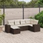vidaXL 6-tlg. Garten-Sofagarnitur mit Kissen Braun Poly Rattan vidaXL 6-tlg. Garten-Sofagarnitur mit Kissen Braun Poly Rattan