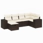 vidaXL 6-tlg. Garten-Sofagarnitur mit Kissen Braun Poly Rattan vidaXL 6-tlg. Garten-Sofagarnitur mit Kissen Braun Poly Rattan