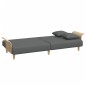 vidaXL Schlafsofa 2-Sitzer mit Kissen und Fußhocker Dunkelgrau Samt vidaXL Schlafsofa 2-Sitzer mit Kissen und Fußhocker Dunkelgrau Samt