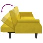 vidaXL Schlafsofa 2-Sitzer mit Kissen und Fußhocker Gelb Samt vidaXL Schlafsofa 2-Sitzer mit Kissen und Fußhocker Gelb Samt