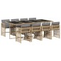 vidaXL 9-tlg. Garten-Essgruppe mit Kissen Beigemischung Poly Rattan vidaXL 9-tlg. Garten-Essgruppe mit Kissen Beigemischung Poly Rattan