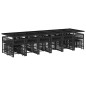 vidaXL 17-tlg. Garten-Essgruppe mit Kissen Schwarz Poly Rattan vidaXL 17-tlg. Garten-Essgruppe mit Kissen Schwarz Poly Rattan