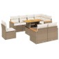 vidaXL 9-tlg. Garten-Sofagarnitur mit Kissen Beige Poly Rattan vidaXL 9-tlg. Garten-Sofagarnitur mit Kissen Beige Poly Rattan
