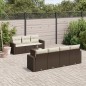 vidaXL 8-tlg. Garten-Sofagarnitur mit Kissen Braun Poly Rattan vidaXL 8-tlg. Garten-Sofagarnitur mit Kissen Braun Poly Rattan
